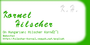kornel hilscher business card